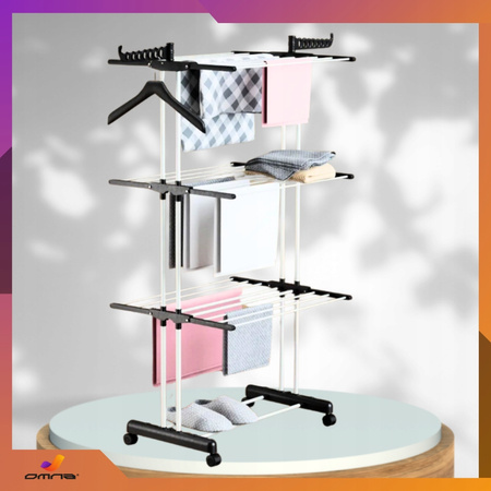 Suszarka na pranie stojąca do ubrań składana wieszak stojak XXXL wzmocniona