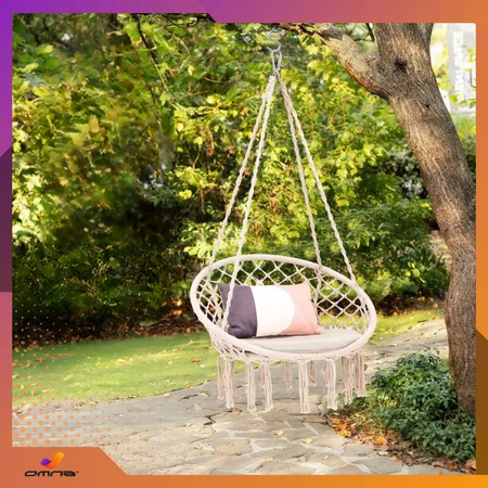 Fotel wiszący huśtawka bocianie gniazdo do domu, ogrodu na taras dla dzieci