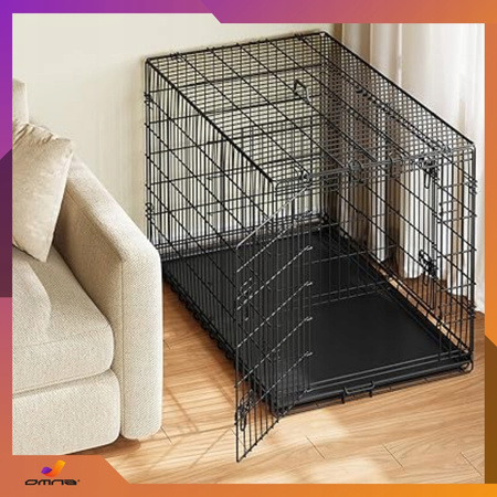 Klatka dla psa kennelowa do samochodu transportowa metalowa kojec 92x57x63