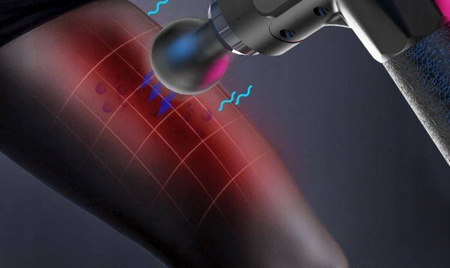 PISTOLET DO MASAŻU BEZPRZEWODOWY 100W + 8 KOŃCÓWEK