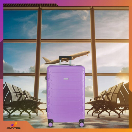 Walizka średnia podróżna solidna torba bagaż kufer lekka kółka samolot 63L