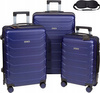 Zestaw 3 solidnych walizek podróżnych bagaż kufer lekka samolot 94L+63L+40L