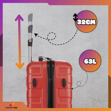 Walizka podróżna na kółkach średnia kuferek poliwęglan dla dziewczynki 63L