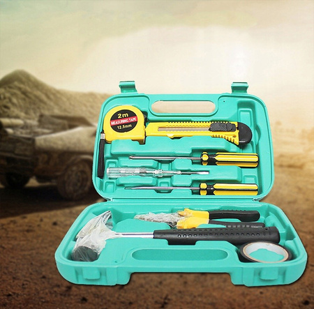 ZESTAW NARZĘDZI 9szt KOMBINERKI MŁOTEK ŚRUBOKRĘTY