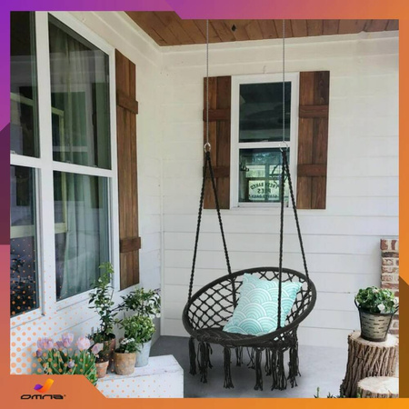 Fotel wiszący huśtawka bocianie gniazdo do domu, ogrodu na taras dla dzieci