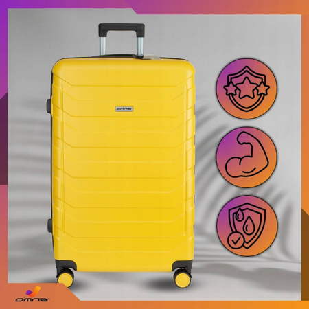 Walizka średnia podróżna solidna torba bagaż kufer lekka kółka samolot 63L