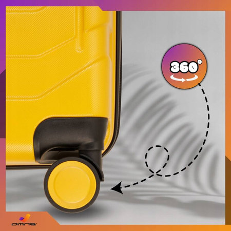 Walizka średnia podróżna solidna torba bagaż kufer lekka kółka samolot 63L