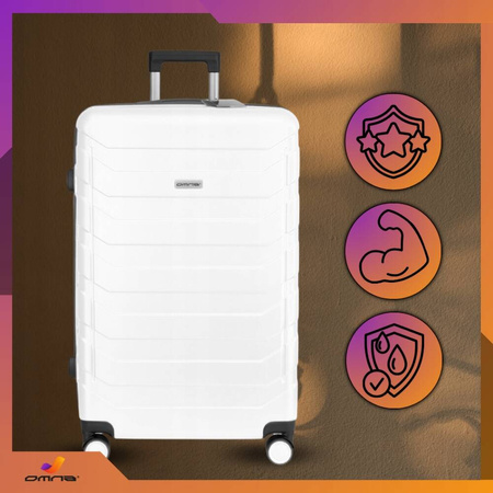 Walizka podróżna na kółkach średnia kuferek poliwęglan dla dziewczynki 63L