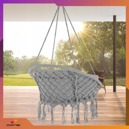 Fotel wiszący ogrodowy huśtawka bocianie gniazdo do domu ogrodu z poduszką