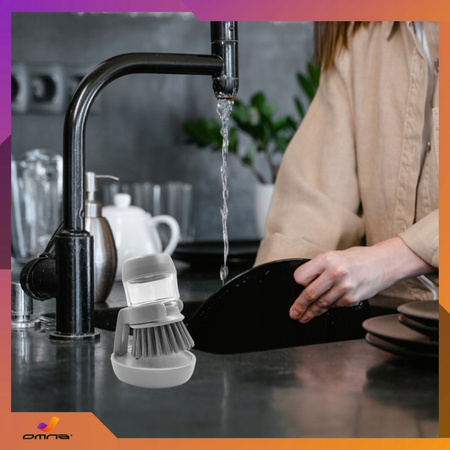 Szczotka do mycia naczyń garnków z dozownikiem pompką czyścik kuchenny