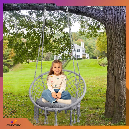 Fotel wiszący huśtawka bocianie gniazdo do domu, ogrodu na taras dla dzieci