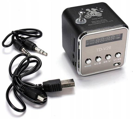 PRZENOŚNE RADIO FM AKUMULATOROWE Z GŁOŚNIKIEM LED