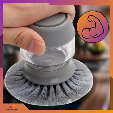 Szczotka do mycia naczyń garnków z dozownikiem pompką czyścik kuchenny