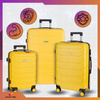 Zestaw 3 solidnych walizek podróżnych bagaż kufer lekka samolot 94L+63L+40L