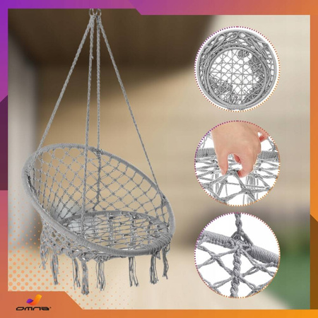 Fotel wiszący huśtawka bocianie gniazdo do domu, ogrodu na taras dla dzieci