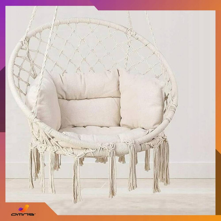 Poduszka na huśtawkę ogrodową bocianie gniazdo na taras fotel krzesło boho