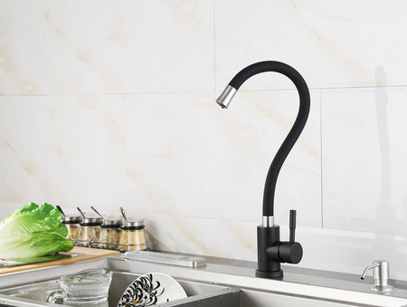 FLEX CZARNA BATERIA KUCHENNA ELASTYCZNA WYLEWKA