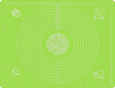 DUŻA STOLNICA SILIKONOWA MATA KUCHENNA Z MIARAMI