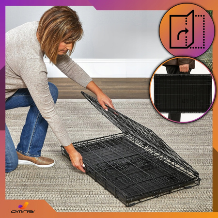 Klatka dla psa kennelowa do samochodu transportowa metalowa kojec 92x57x63