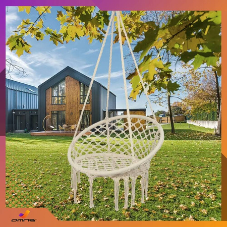 Fotel wiszący huśtawka bocianie gniazdo do domu, ogrodu na taras dla dzieci