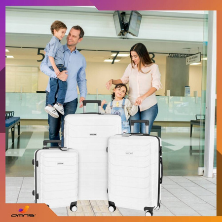 Zestaw 3 walizek podróżnych 3w1 ABS bagaż kufer na kółkach 94L+63L+40L