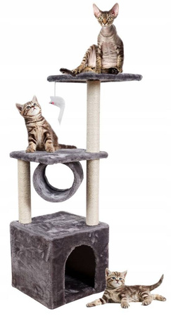 Drapak drzewko wieża dla kota duży domek budka legowisko słupek mysz walec