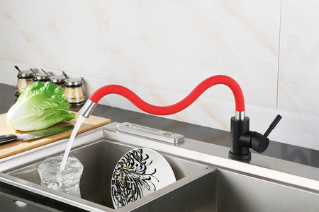 FLEX CZARNA BATERIA KUCHENNA ELASTYCZNA WYLEWKA