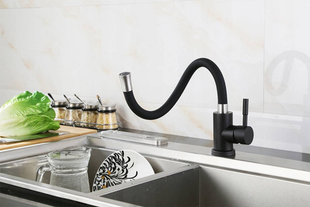 FLEX CZARNA BATERIA KUCHENNA ELASTYCZNA WYLEWKA