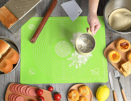 DUŻA STOLNICA SILIKONOWA MATA KUCHENNA Z MIARAMI