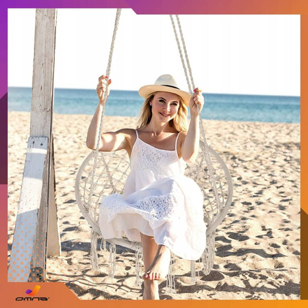 Fotel wiszący huśtawka bocianie gniazdo do domu, ogrodu na taras dla dzieci