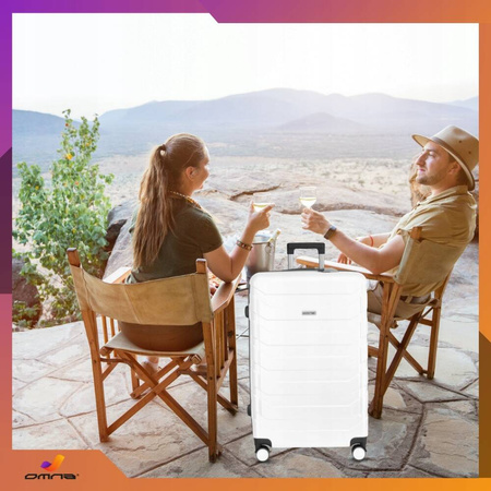 Walizka podróżna na kółkach średnia kuferek poliwęglan dla dziewczynki 63L