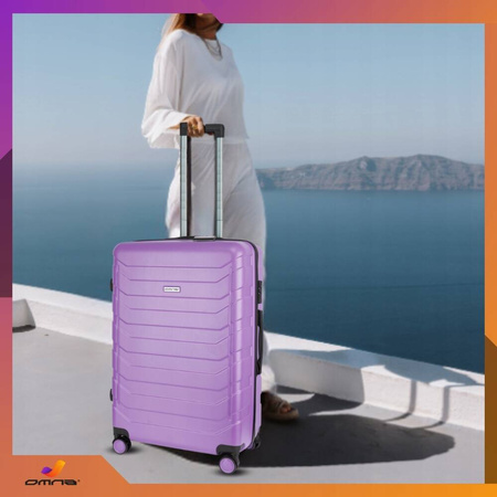 Walizka średnia podróżna solidna torba bagaż kufer lekka kółka samolot 63L