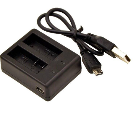 Podwójna ładowarka baterii do kamer sportowych