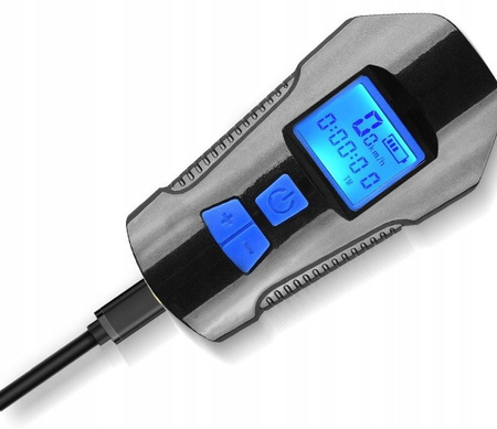 LAMPKA ROWEROWA LED LICZNIK KM+TYŁ PRĘDKOŚCIOMIERZ