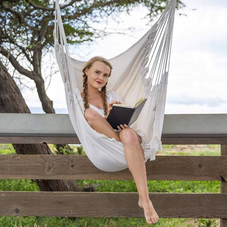 Fotel wiszący krzesło Brazylijskie Huśtawka Hamak Ogrodowy Na Balkon BOHO