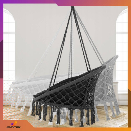 Fotel wiszący ogrodowy huśtawka bocianie gniazdo do domu ogrodu z poduszką