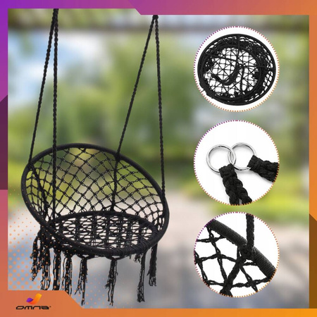 Fotel wiszący huśtawka bocianie gniazdo do domu, ogrodu na taras dla dzieci