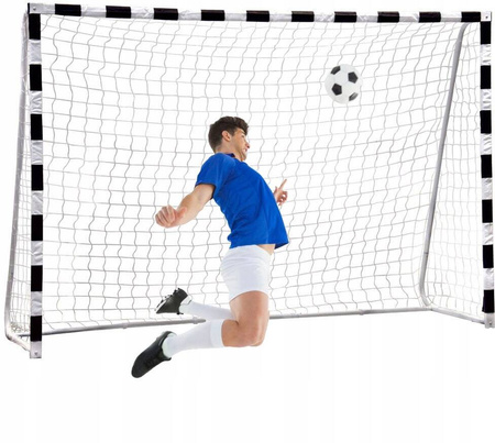 Bramka piłkarska duża mocna metalowa treningowa 300x200 cm do piłki nożnej