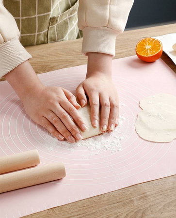 DUŻA STOLNICA SILIKONOWA MATA KUCHENNA Z MIARAMI