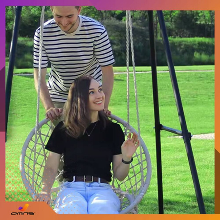 Fotel wiszący ogrodowy huśtawka bocianie gniazdo do domu ogrodu z poduszką