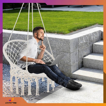 Fotel wiszący huśtawka bocianie gniazdo do domu, ogrodu na taras dla dzieci