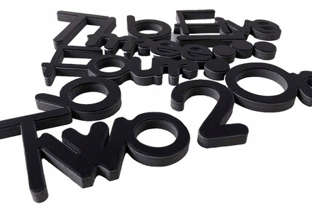 ZEGAR ŚCIENNY DIY L100 DUŻY NOWOCZESNY CZARNY