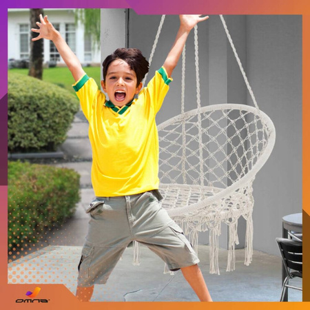 Fotel wiszący huśtawka bocianie gniazdo do domu, ogrodu na taras dla dzieci