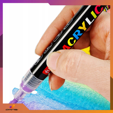 Markery akrylowe pisaki do kamieni szkła drewna wodoodporne guangna 24 szt