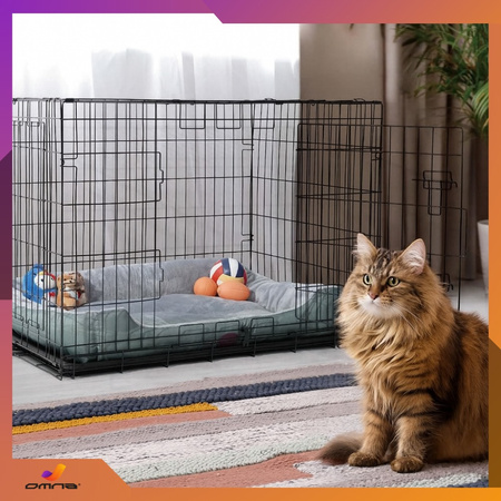 Klatka dla psa kennelowa do samochodu transportowa metalowa kojec 92x57x63