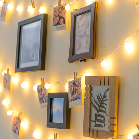 LED 50 LAMPKI NA CHOINKĘ BATERIE 500cm BARWA ŻÓŁTA