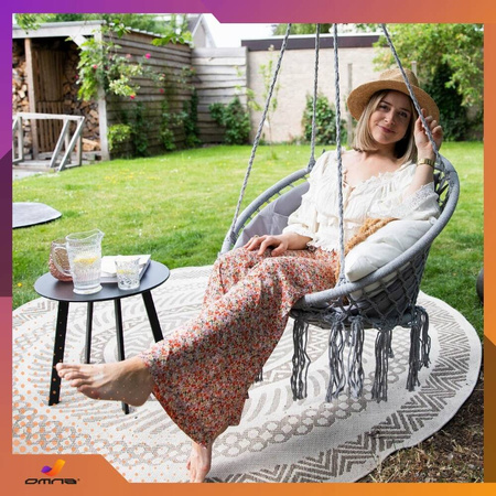 Fotel wiszący ogrodowy huśtawka bocianie gniazdo do domu ogrodu z poduszką