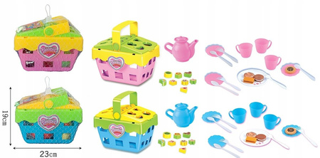 MINI KOSZ KOSZYK PIKNIKOWY + 26 AKCESORIÓW