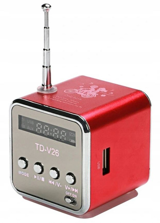 PRZENOŚNE RADIO FM AKUMULATOROWE Z GŁOŚNIKIEM LED