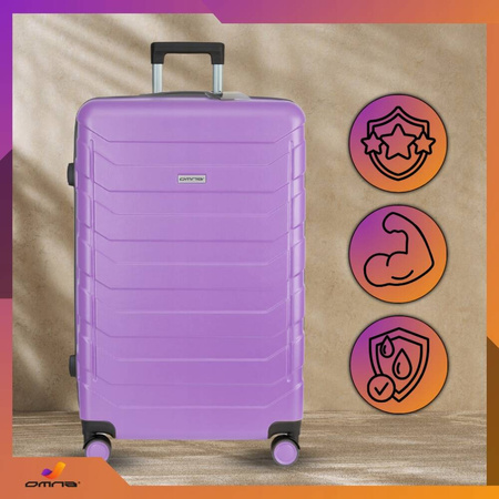 Walizka średnia podróżna solidna torba bagaż kufer lekka kółka samolot 63L